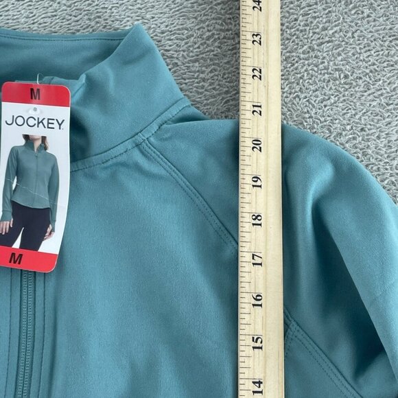 Jockey Womens Aqua Blue Zip-Up Activewear Jacket M Polyester & Spandex NWT 1585 - Picture 7 of 10